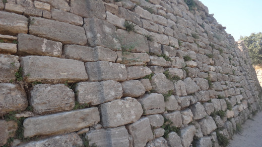 A wall in the ancient city of Troy.