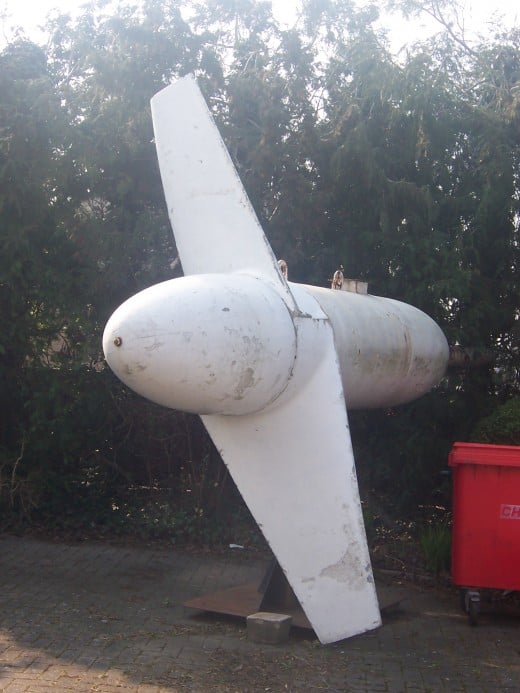 A turbine located in the car-park of Marine Current Turbines taken approximately 1 year ago.