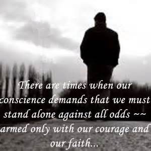 We are all standing alone