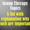 Group Therapy Topics: Mental Health Educational Activities