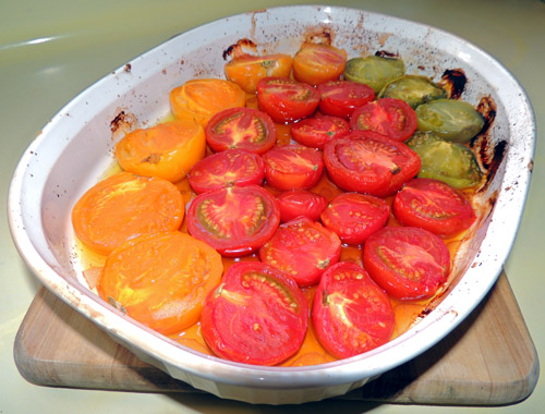 remove tomatoes once cooked