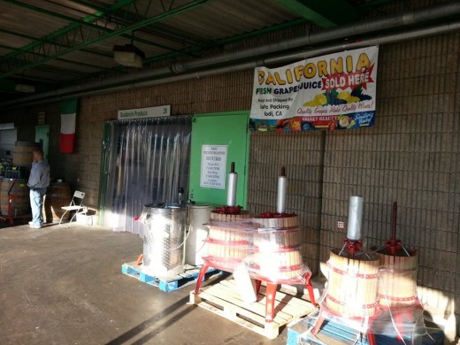 The produce market is a refrigerated warehouse where the grapes are kept fresh, and they offer wine making equipment, too.