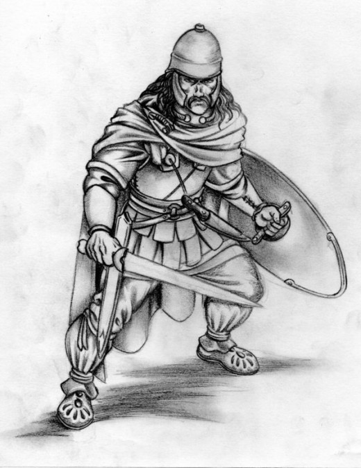 Hafgan the dueller would have looked like this. In thinking he had slain Arawn he had instead killed Pwyll - but he would not be tricked into bringing Pwyll back to life