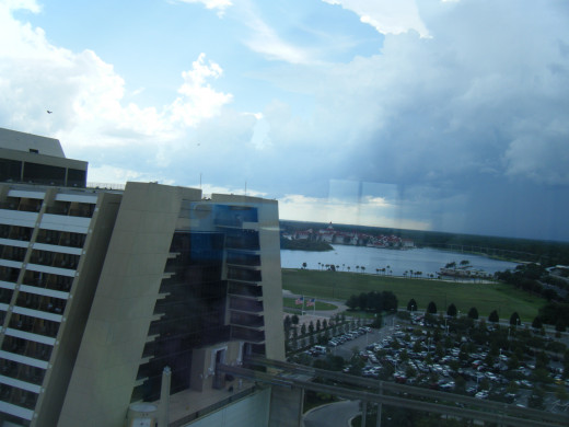 The Contemporary, as seen from Bay Lake Towers