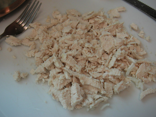 Chopped chicken is ready to use in a salad, a casserole, stir fry or with gravy.
