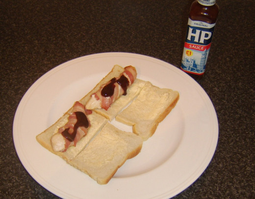 HP Sauce is optional on chicken and bacon sandwiches