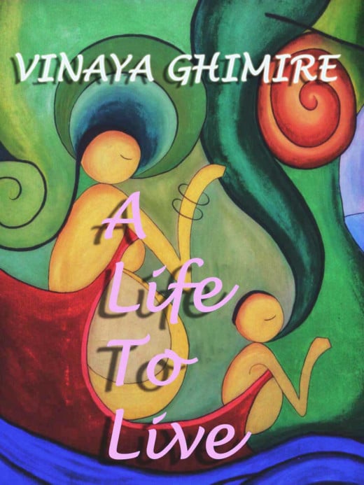 Book cover designed with art as the background image. 