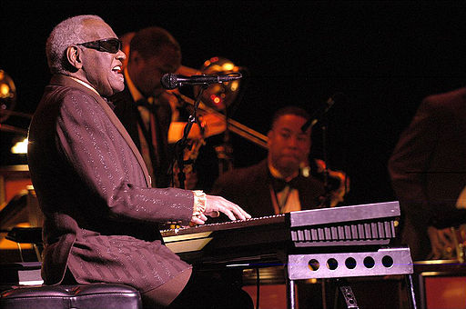 Ray Charles onstage during his latter years