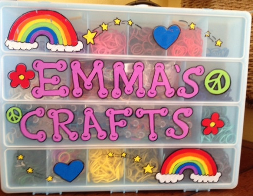 Rainbow Loom storage - available at many craft stores as well as Amazon. We bought ours at Learning Express.
