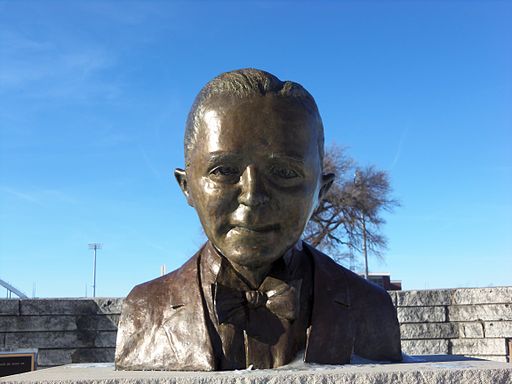 Bix Beiderbecke memorial in Davenport, Iowa