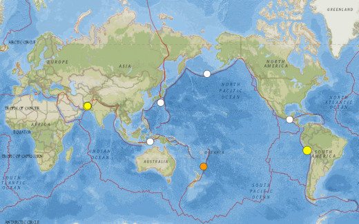 6.3 magnitude earthquake events for September 2013 (USGS/NEIC data).  This search produces all of the earthquakes given in the list below (from a separate source).