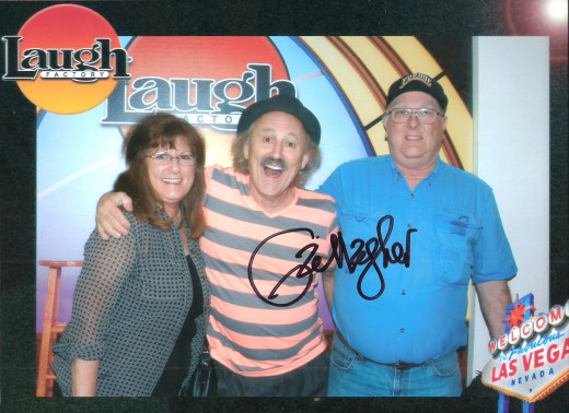 My wife & I with Gallagher at the Laugh Factory