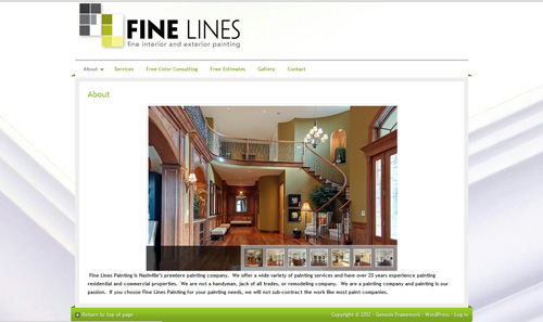 Painting company website sample.