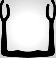 Here is Egyptian symbol for the essence of a human being, the Ka, which is said to stay behind after a person dies.  