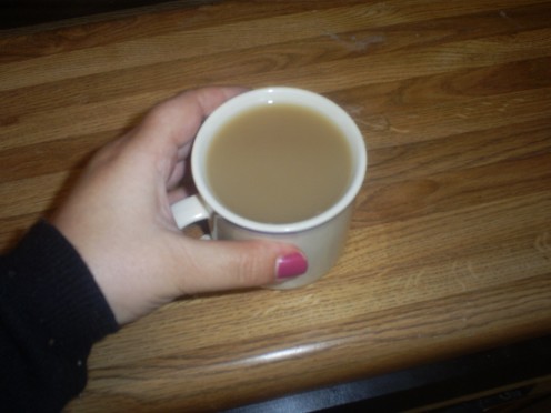 A cup of coffee always gets my day off to a good start.