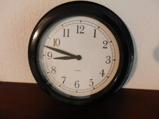 This shot of my clock is about as interesting as watching paint dry... but check out the second attempt below