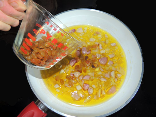 Add raisins--