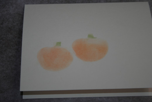 Chalked image from template.  If chalk smudges, simply erase smudged area.