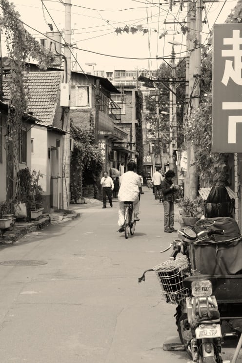 A Hutong lane in the heart of old Bejing.