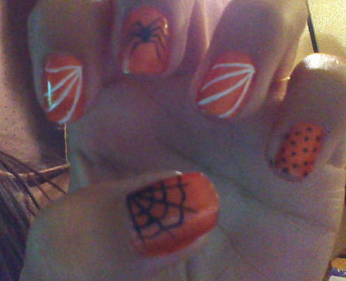 Nothings says Halloween like spider webs and Orange!