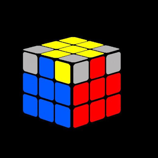 In this case, perform the given algorithm 4 times to bring the yellow side up.