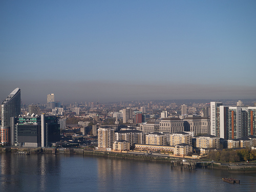 Smog over city.