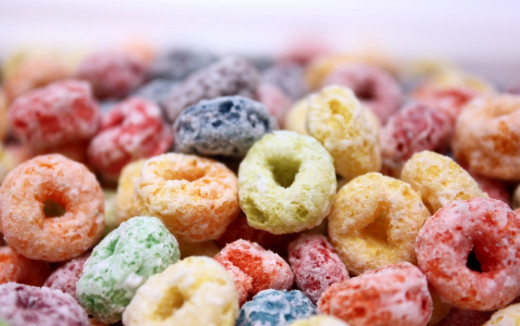 Fruit-flavored cereal makes a great craft ingredient. Just don't eat the finished project.