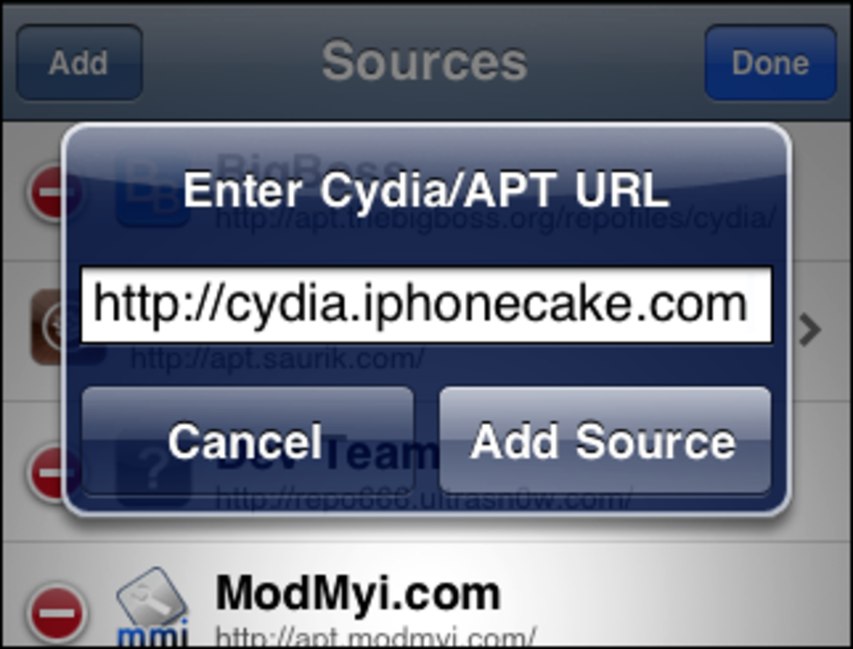 input iPhonecake URL