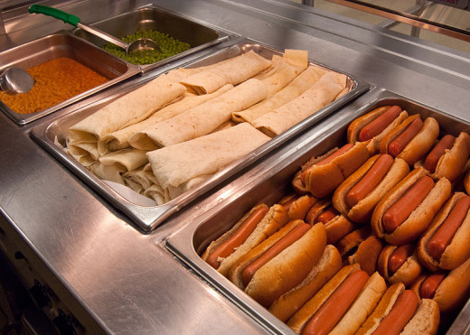 Common college dining hall foods