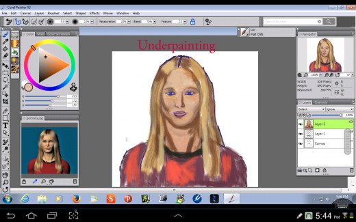 Fully Underpainted.