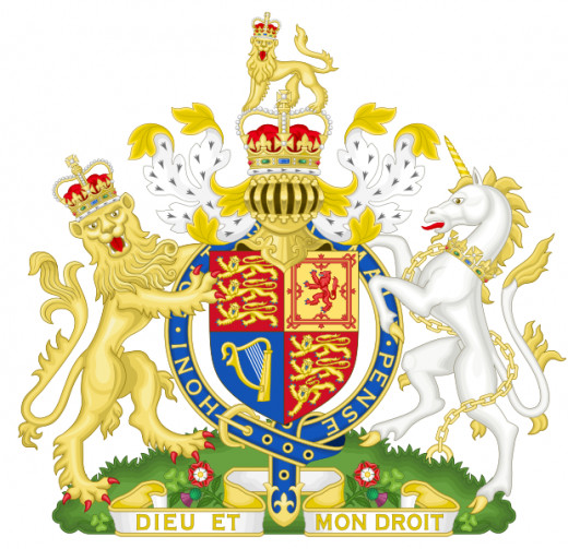 Elizabeth II's Royal Coat of Arms for England, Wales and Northern Ireland from 1952 to the present day.