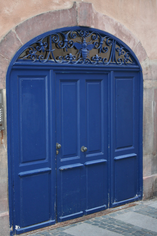 Door to old building in Strasbourg, France