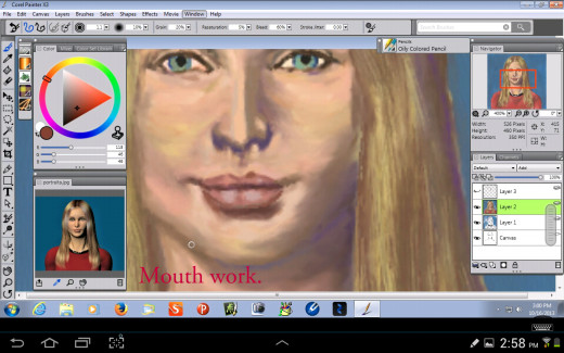 Refining the mouth. 