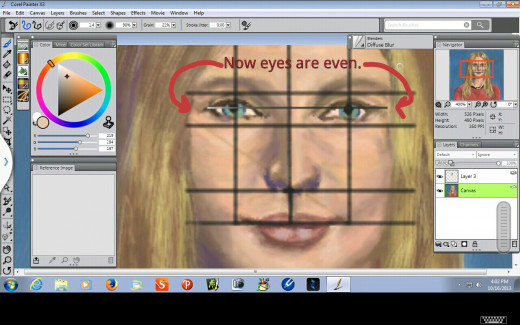 Straightened Eyes.