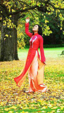 The Ao dai  (oy ai) Wedding Dress and Choang