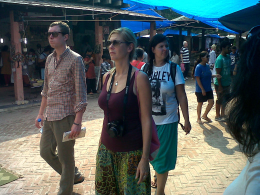 Foreigners at Dilli Haat