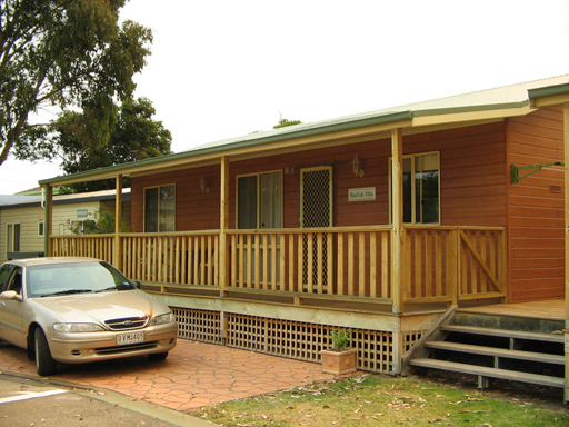 We stayed in a Cabin in Lakes Entrance