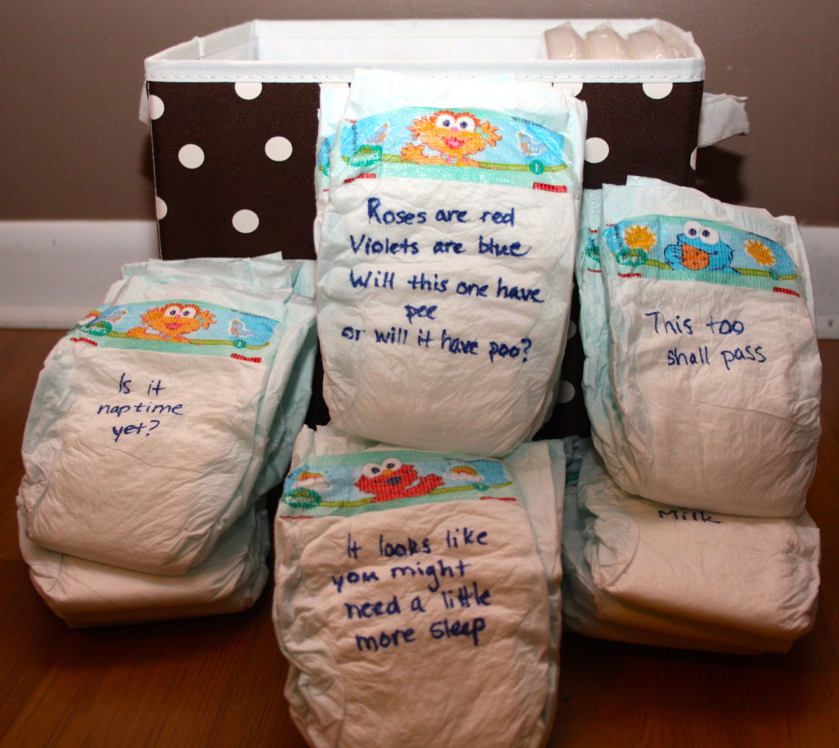 Entertaining and Practical Baby Shower Game: Messages on 