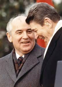 Gorbachev with Reagan. 1987.