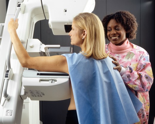 Woman getting mammogram.By Rhoda Baer (Photographer) [Public domain or Public domain], via Wikimedia Commons