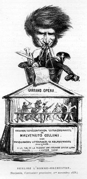 Comic Depiction of Berloiz Composing Cellini