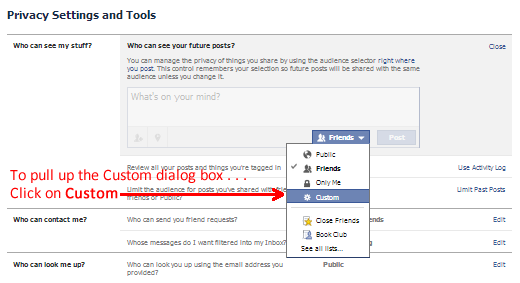 Custom Dialog Box for Future Facebook Posts