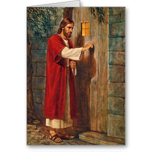 Jesus knocks at a door
