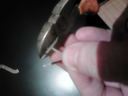 ...seems the two wires are two long so need to cut it a little...