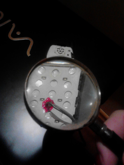 Use a magnifying glass to check the final job.