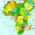 The countries of Africa were colonies of different European countries