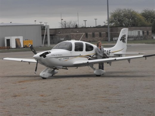 WMU owned Cirrus - used for free flights during the event.