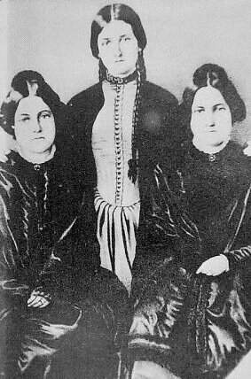 The Fox Sisters. From left to right: Margaret, Kate, and Leah