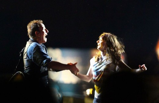 UK fan Rachel Gould dances with The Boss onstage in "Springsteen & I" 