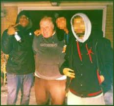 This photo was released by the individual who was seeking to sell a video of mayor Ford smoking crack cocaine. 1 person in this photo is now dead, the other 2 are now incarcerated. 